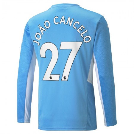 Divisa di Calcio Manchester City Joao Cancelo 27 Prima 2021/2022 Manica Lunga